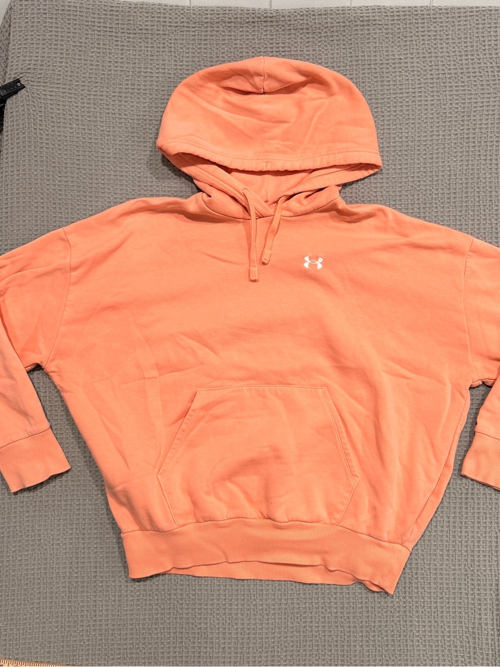 Under Armour Orange Pullover Hoodie with Logo